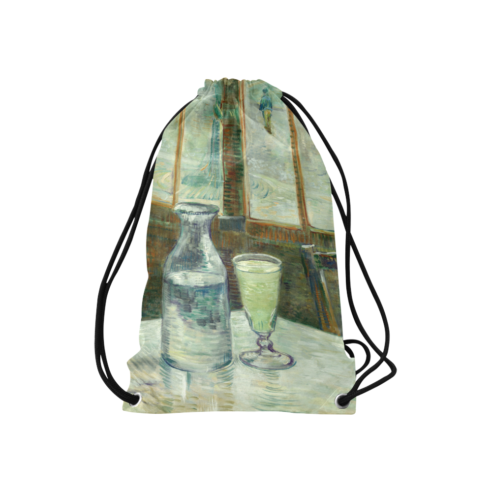 Van Gogh Cafe Table with Absinthe Small Drawstring Bag Model 1604 (Twin Sides) 11"(W) * 17.7"(H)