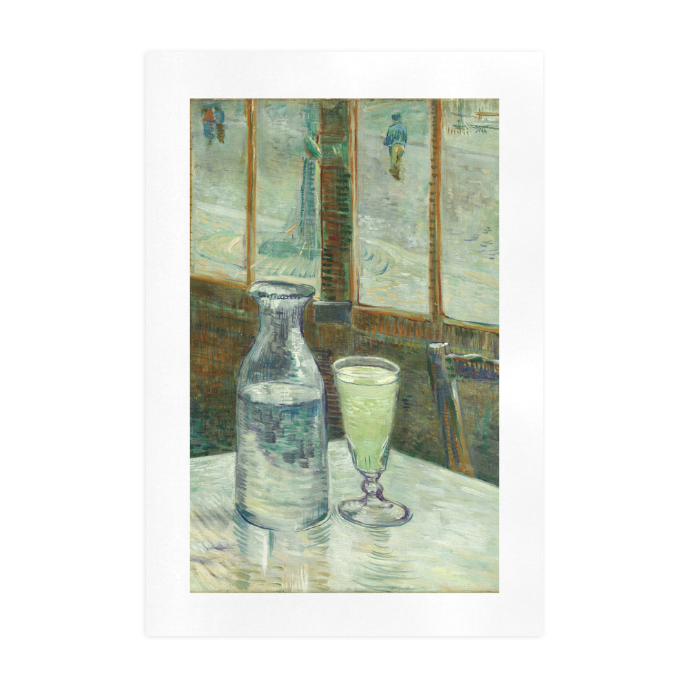 Van Gogh Cafe Table with Absinthe Art Print 19‘’x28‘’