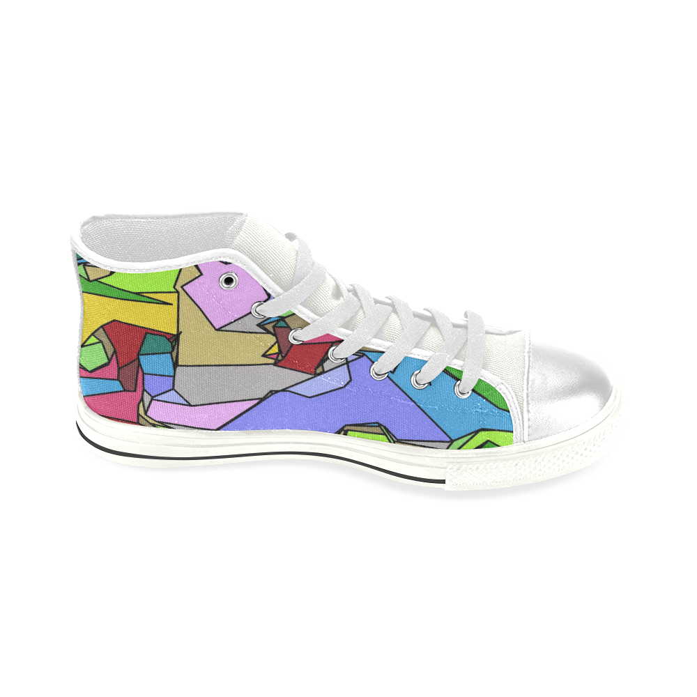 Geo Fun January B by FeelGood High Top Canvas Shoes for Kid (Model 017)