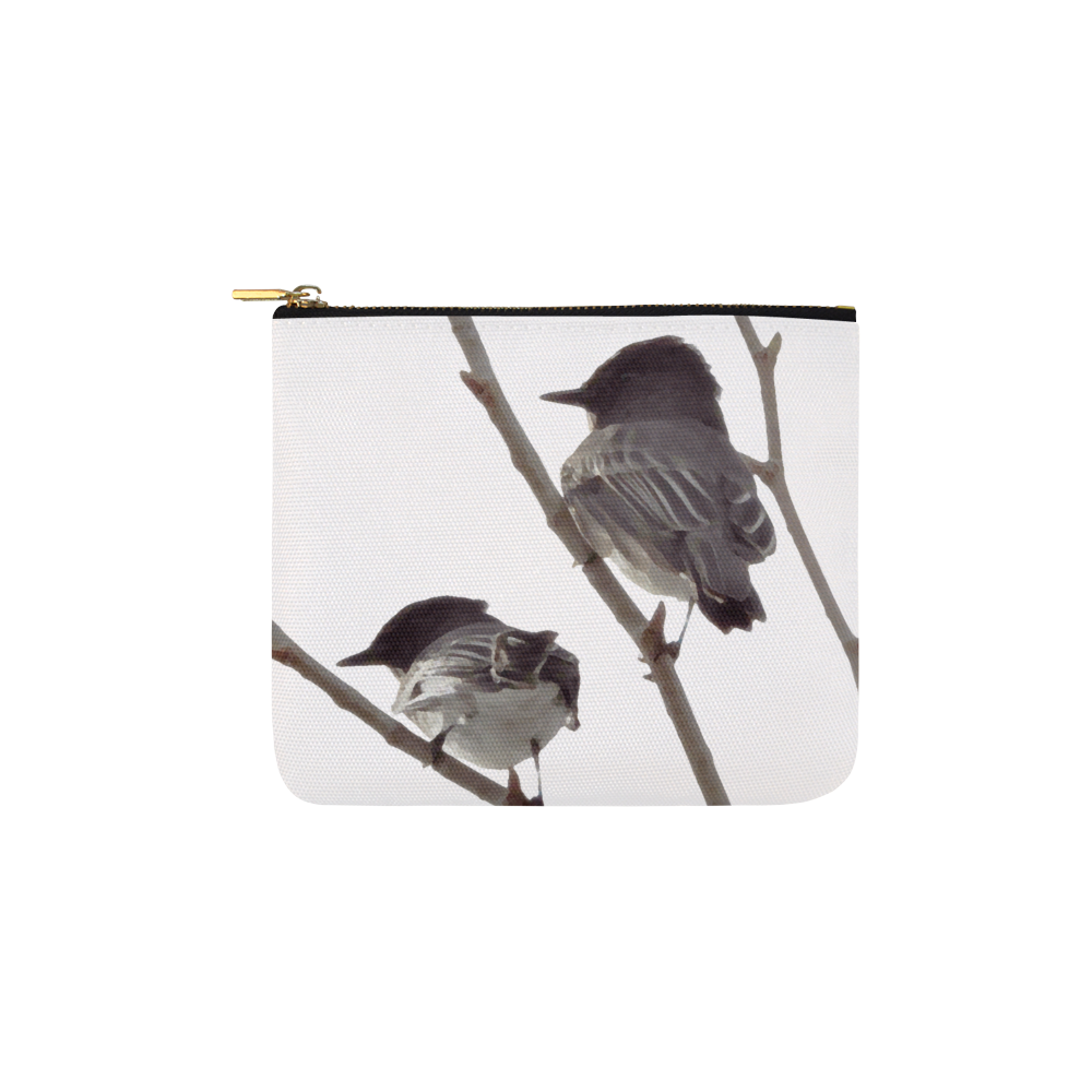 Winter Birds Carry-All Pouch 6''x5''