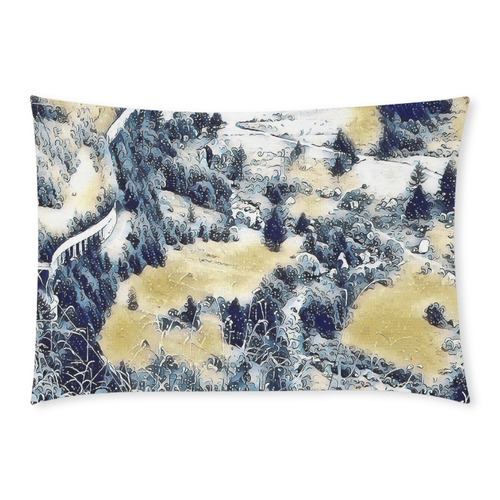 Countryside in winter Custom Rectangle Pillow Case 20x30 (One Side)