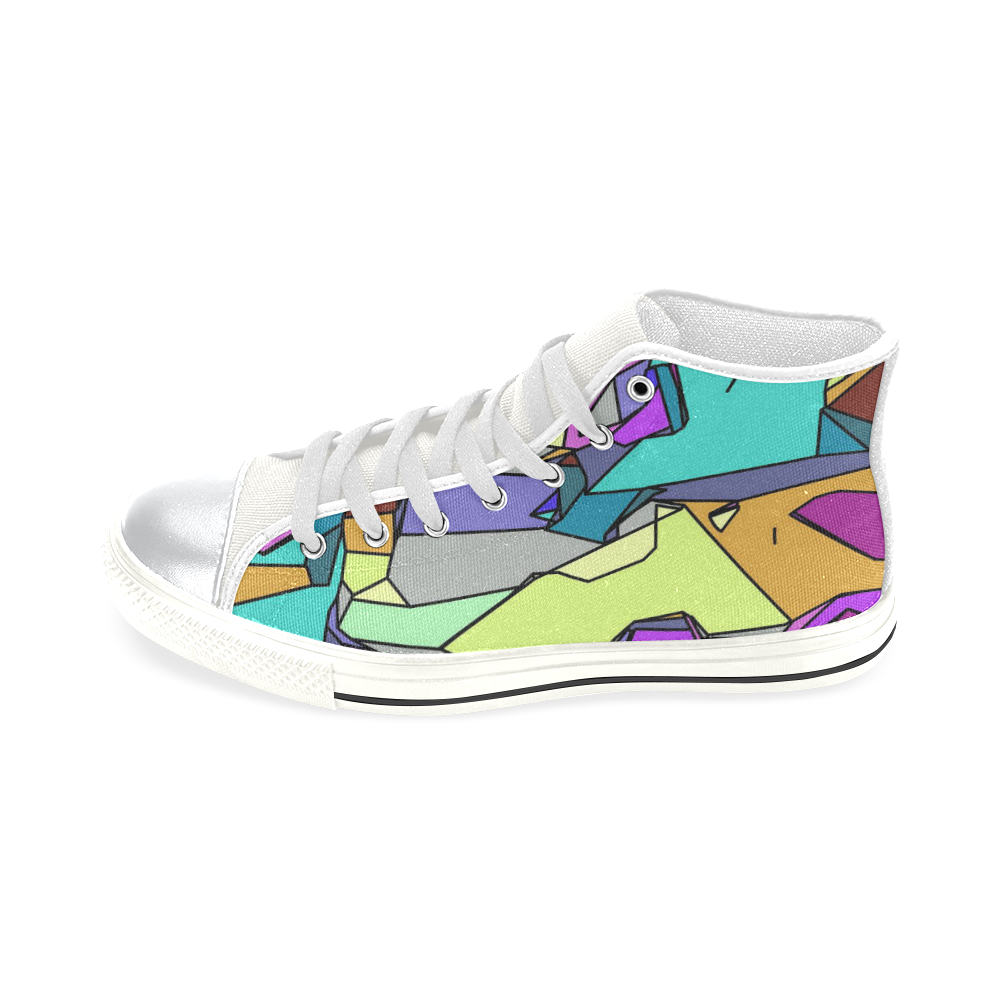 Geo Fun January C by FeelGood High Top Canvas Shoes for Kid (Model 017)