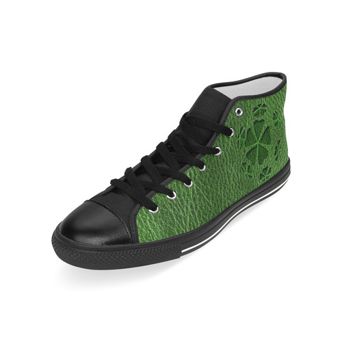 Leather-Look Irish Cloverball Men’s Classic High Top Canvas Shoes (Model 017)
