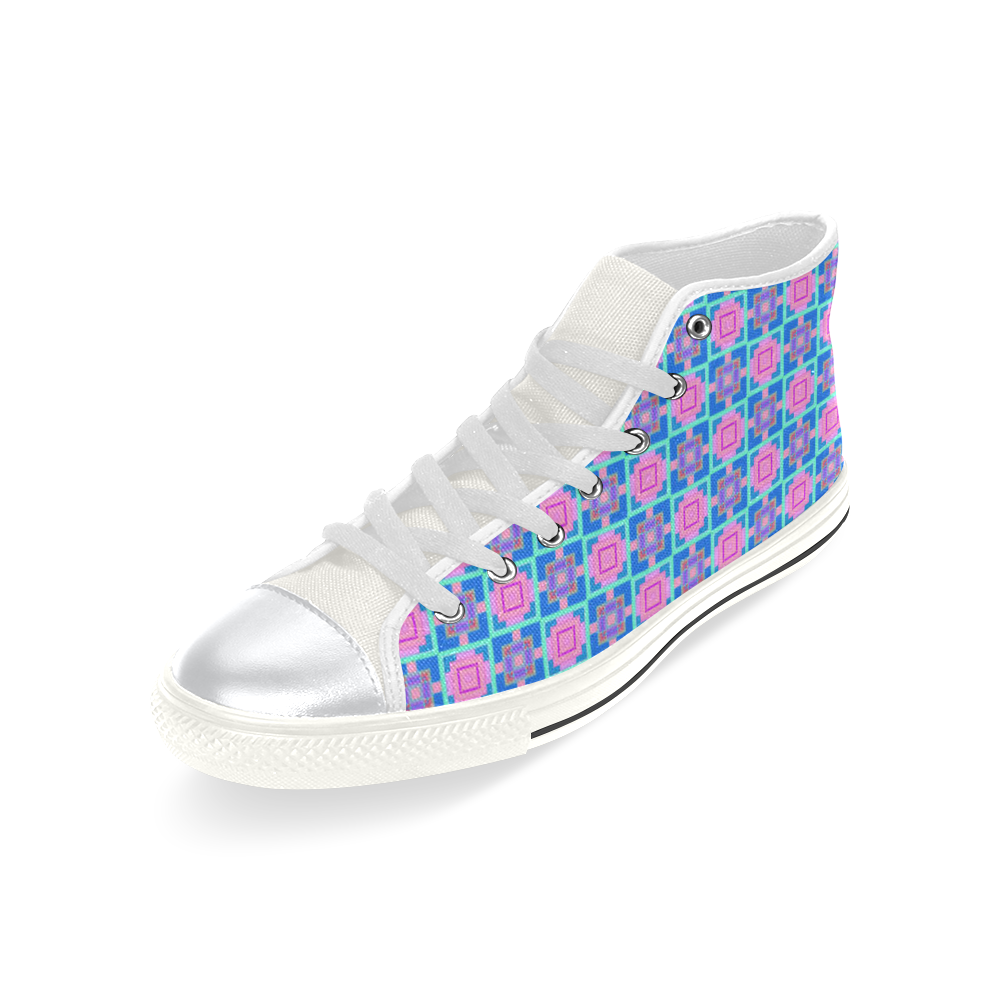 sweet little pattern B by FeelGood High Top Canvas Shoes for Kid (Model 017)