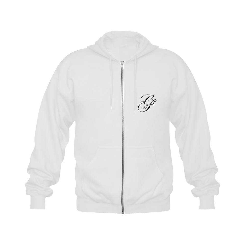 Alphabet G - Jera Nour Gildan Full Zip Hooded Sweatshirt (Model H02)