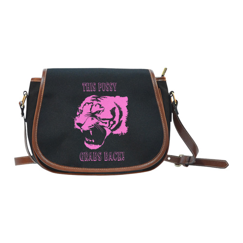 This Pussy Grabs Back! Saddle Bag/Small (Model 1649) Full Customization