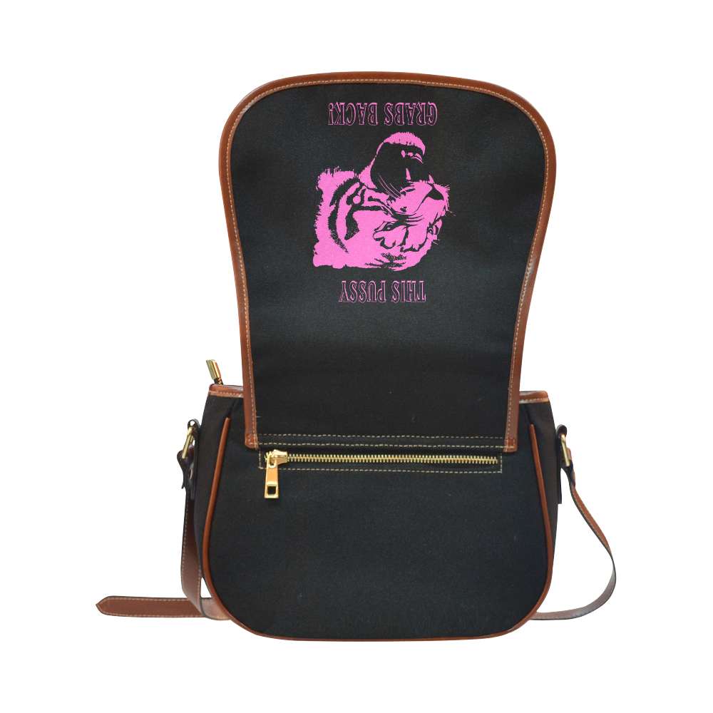This Pussy Grabs Back! Saddle Bag/Small (Model 1649) Full Customization