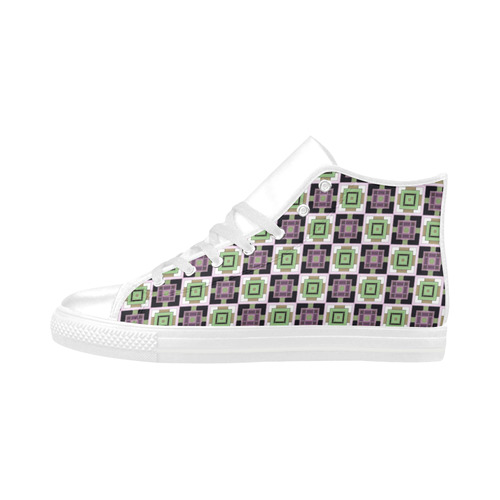 sweet little pattern D by FeelGood Aquila High Top Microfiber Leather Men's Shoes (Model 032)
