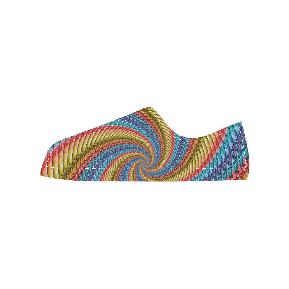 Escher’s Droste Spirals Canvas Women's Shoes/Large Size (Model 018)