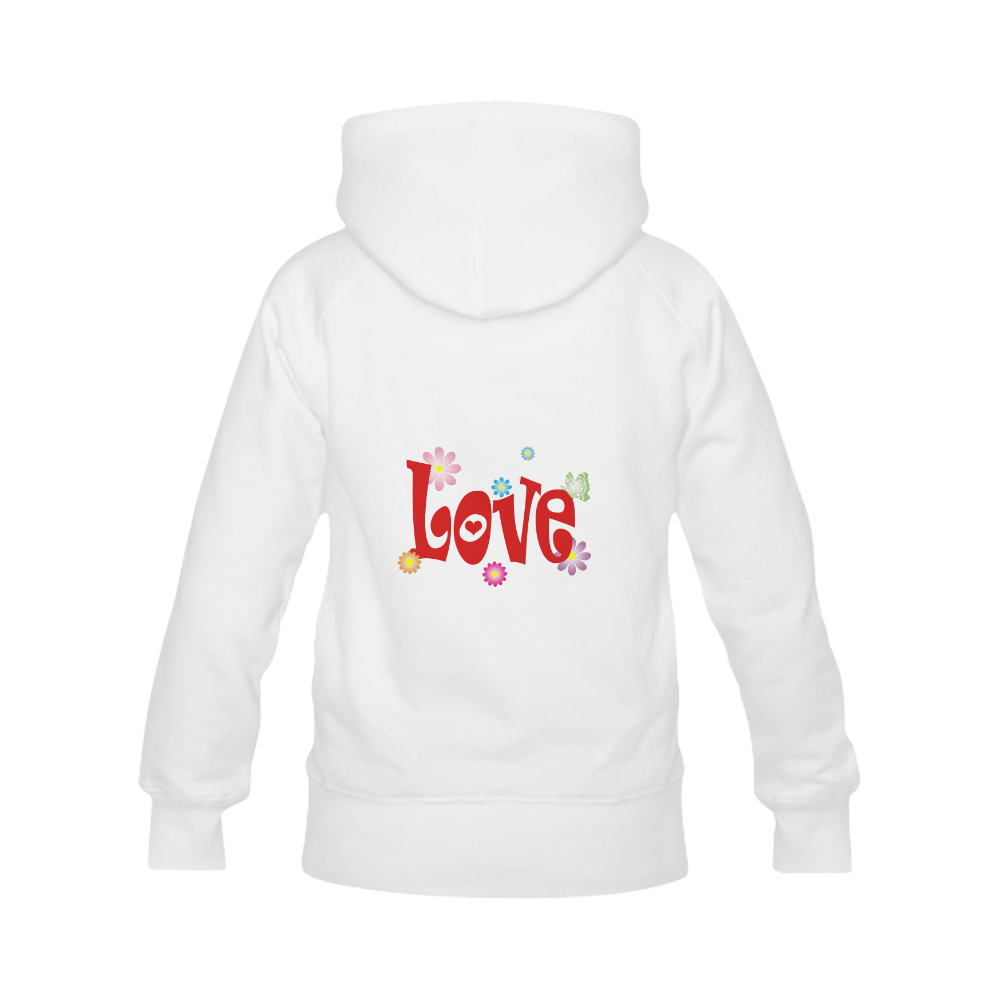 Love illustration Women's Classic Hoodies (Model H07)