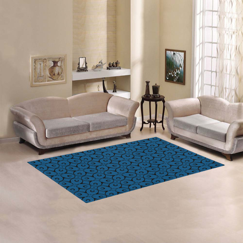 My Lucky Day Snorkel Blue Area Rug 5'x3'3''