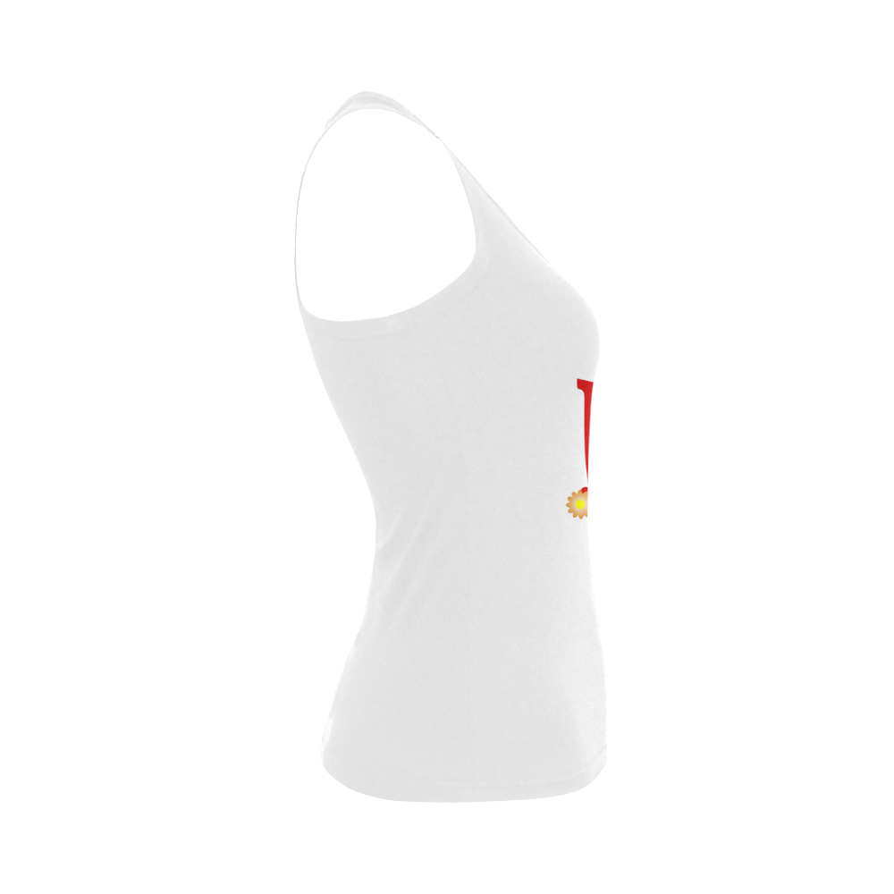 Love illustration Women's Shoulder-Free Tank Top (Model T35)