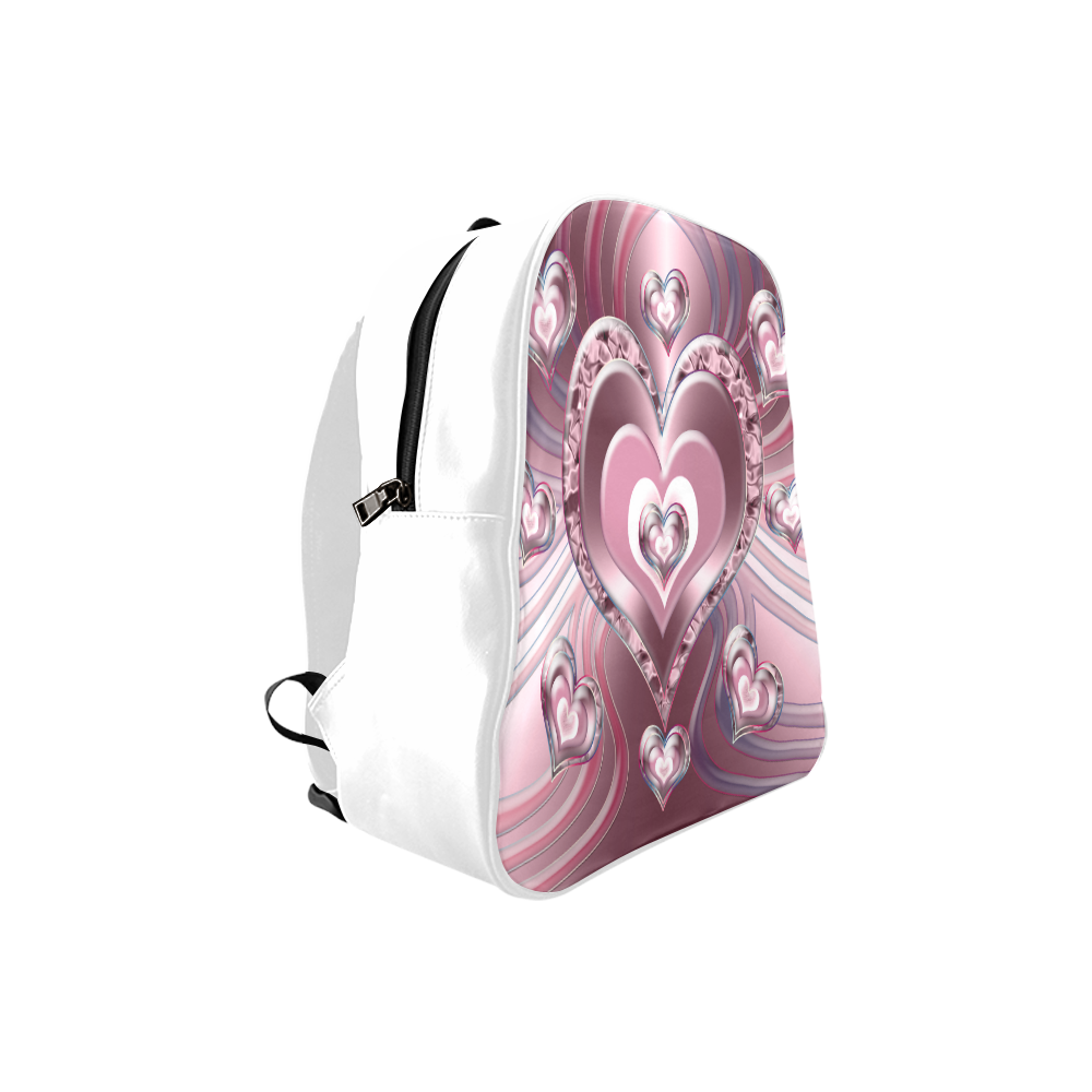 River Flowing Hearts School Backpack (Model 1601)(Small)