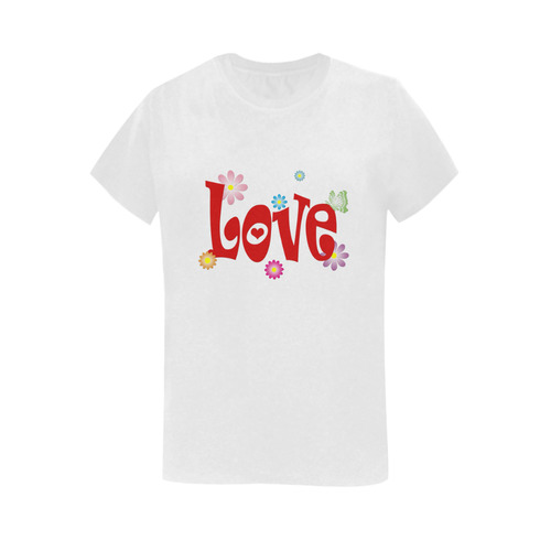 Love illustration Women's T-Shirt in USA Size (Two Sides Printing)