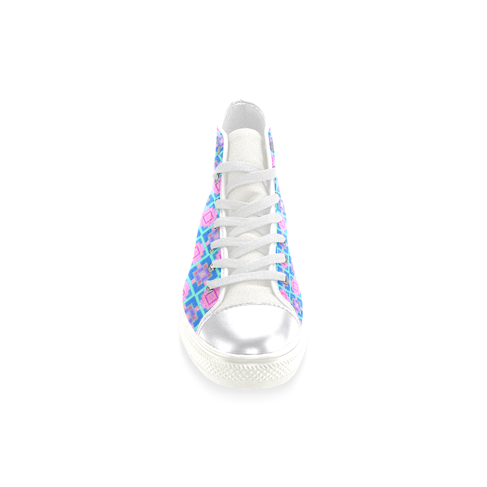 sweet little pattern B by FeelGood Women's Classic High Top Canvas Shoes (Model 017)