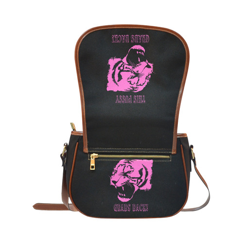 This Pussy Grabs Back! Saddle Bag/Small (Model 1649) Full Customization