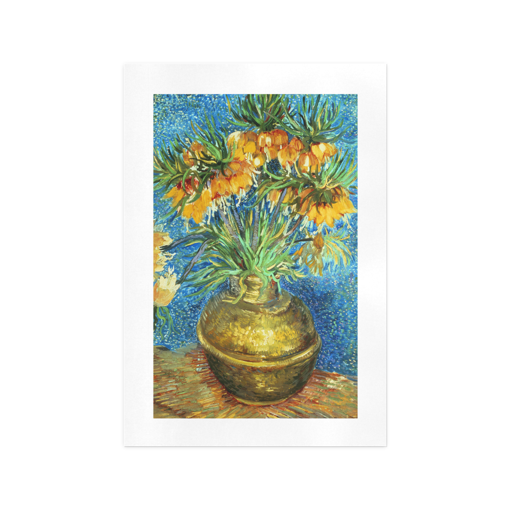 Van Gogh Fritillaries in Copper Vase Art Print 13‘’x19‘’