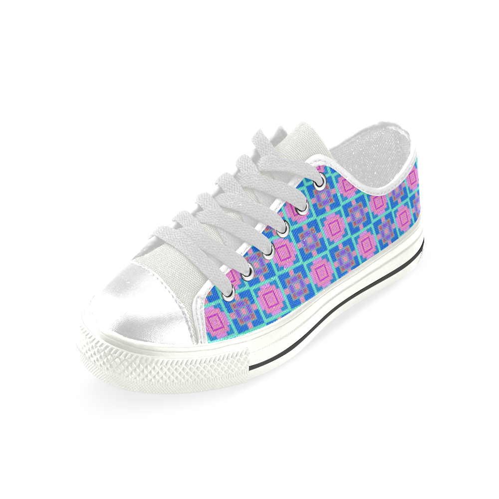 sweet little pattern B by FeelGood Low Top Canvas Shoes for Kid (Model 018)
