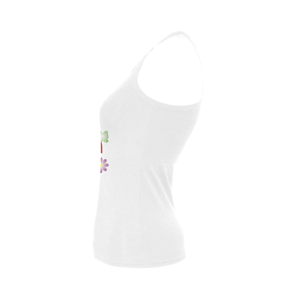 Love illustration Women's Shoulder-Free Tank Top (Model T35)