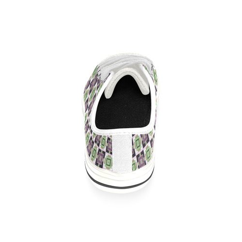 sweet little pattern D by FeelGood Low Top Canvas Shoes for Kid (Model 018)