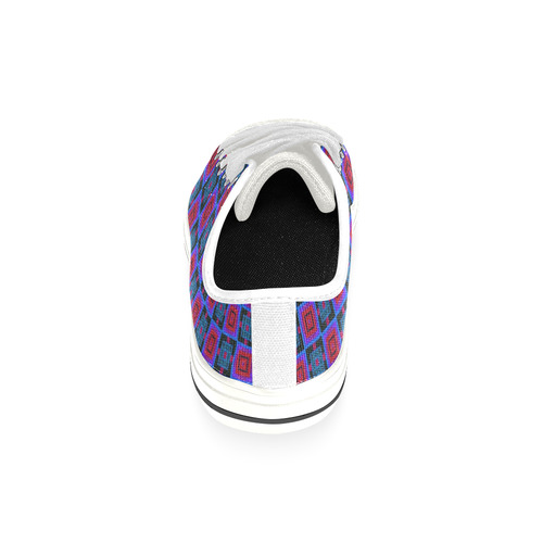 sweet little pattern E by FeelGood Low Top Canvas Shoes for Kid (Model 018)
