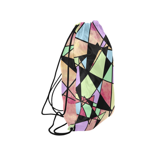 Geometric shapes Medium Drawstring Bag Model 1604 (Twin Sides) 13.8"(W) * 18.1"(H)