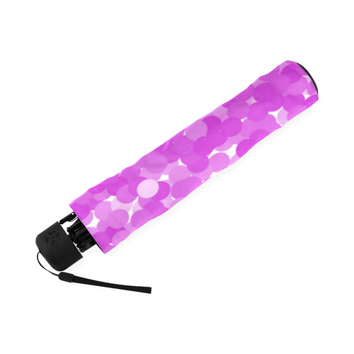 Dazzling Violet Polka Dot Bubbles Foldable Umbrella (Model U01)