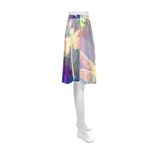Dragonflies and Orchids Athena Women's Short Skirt (Model D15)