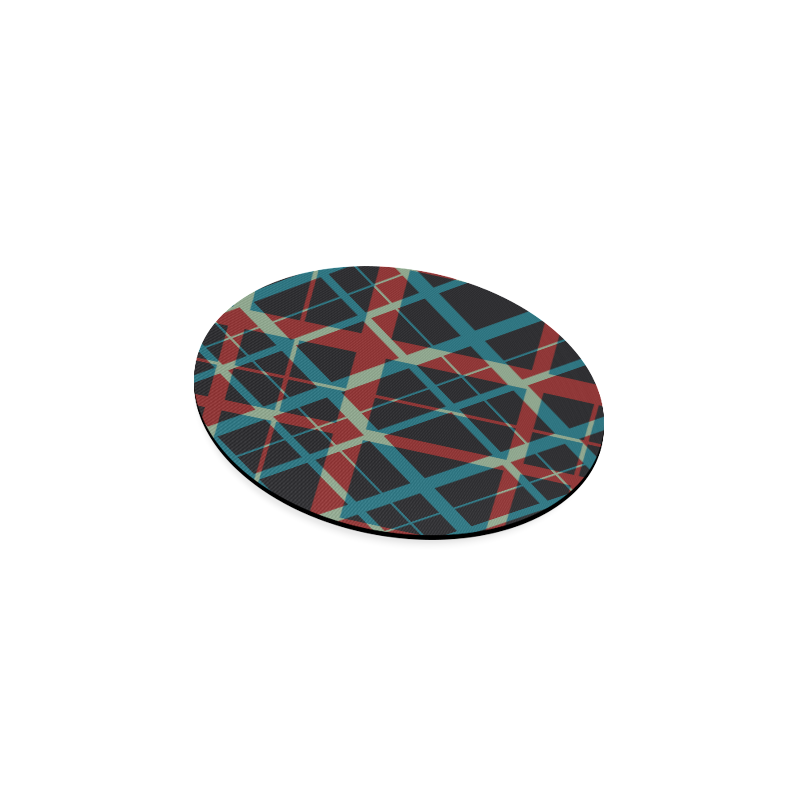 Plaid I pattern hipster style Round Coaster