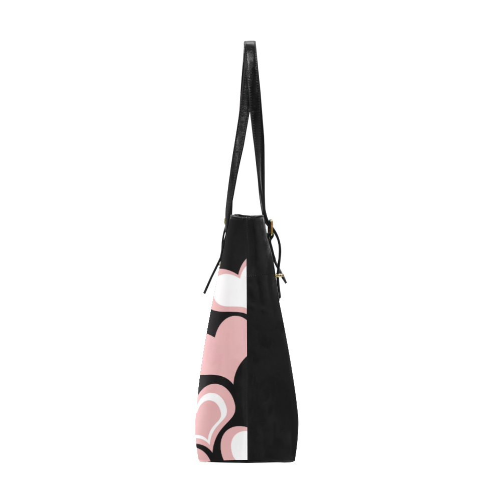 Full of hearts - black Euramerican Tote Bag/Small (Model 1655)