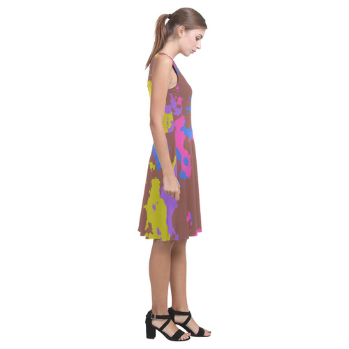 Retro texture Atalanta Casual Sundress(Model D04)