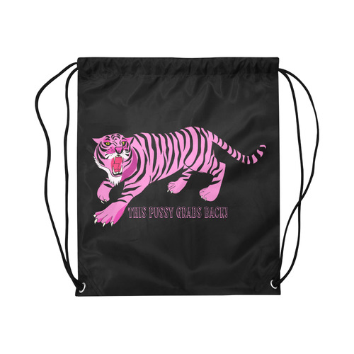 This Pussy Grabs Back! Large Drawstring Bag Model 1604 (Twin Sides)  16.5"(W) * 19.3"(H)