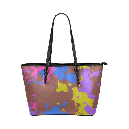 Retro texture Leather Tote Bag/Large (Model 1651)