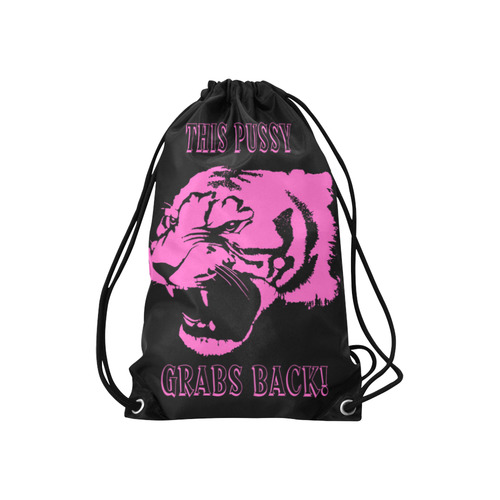 This Pussy Grabs Back! Small Drawstring Bag Model 1604 (Twin Sides) 11"(W) * 17.7"(H)