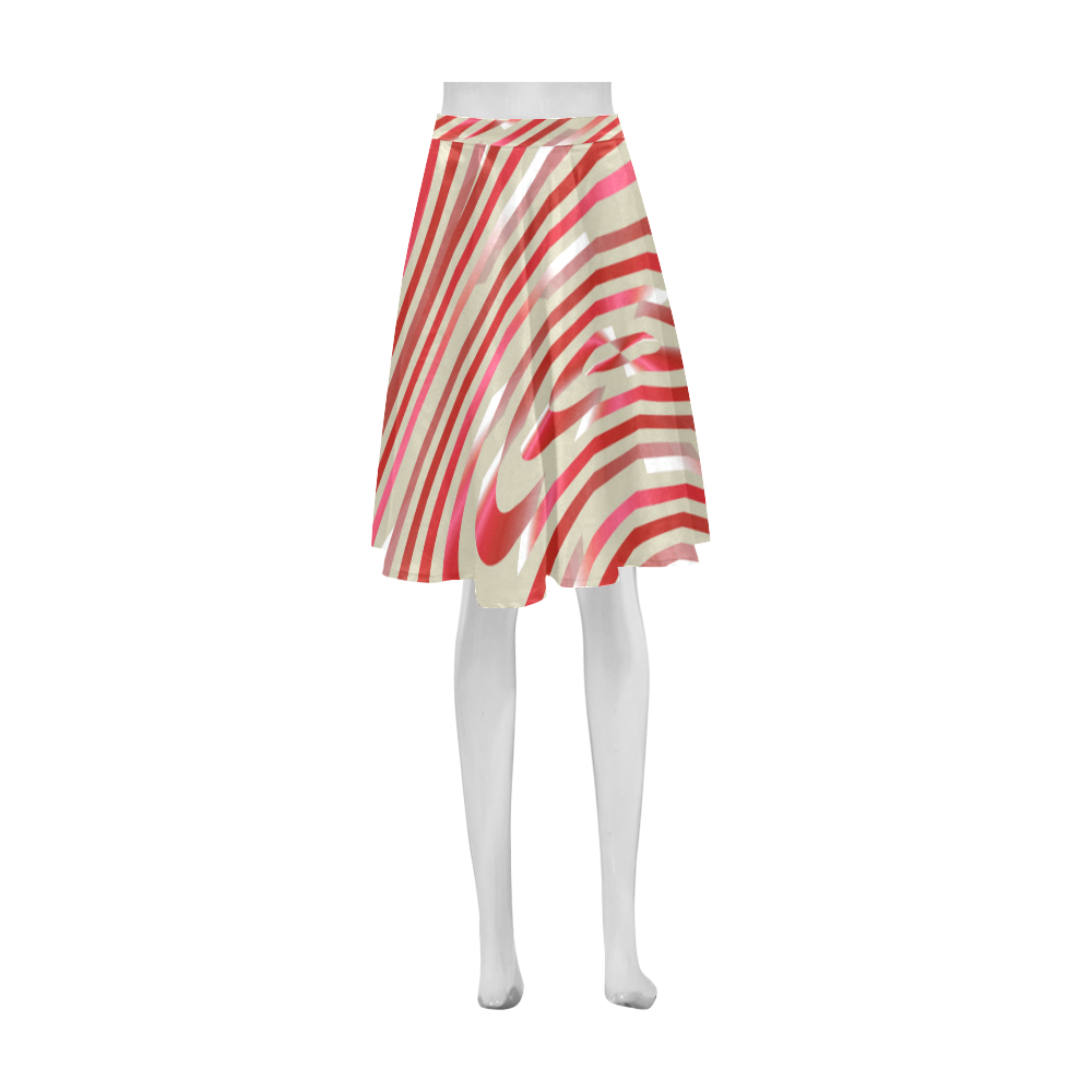 Abstract Zebra A Athena Women's Short Skirt (Model D15)