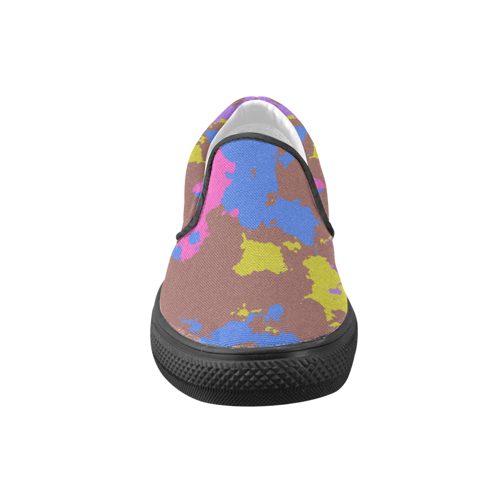 Retro texture Men's Unusual Slip-on Canvas Shoes (Model 019)