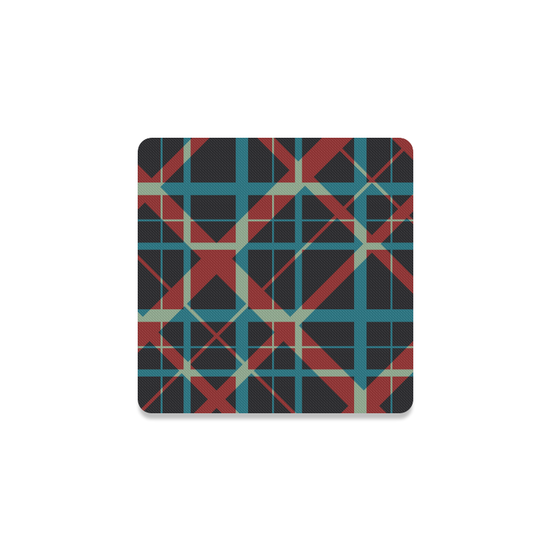 Plaid I pattern hipster style Square Coaster