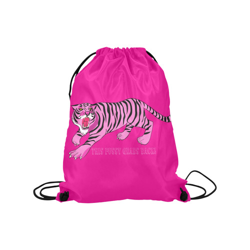 This Pussy Grabs Back! Medium Drawstring Bag Model 1604 (Twin Sides) 13.8"(W) * 18.1"(H)