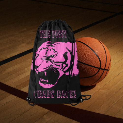 This Pussy Grabs Back! Small Drawstring Bag Model 1604 (Twin Sides) 11"(W) * 17.7"(H)