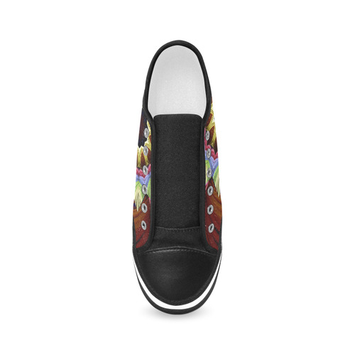 Love Energy Mandala Women's Canvas Zipper Shoes/Large Size (Model 001)