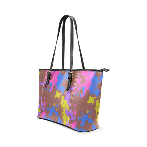 Retro texture Leather Tote Bag/Large (Model 1640)