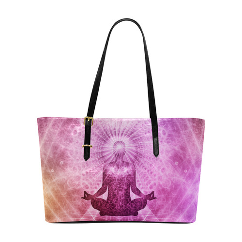 Holy Yoga Lotus Meditation Euramerican Tote Bag/Large (Model 1656)