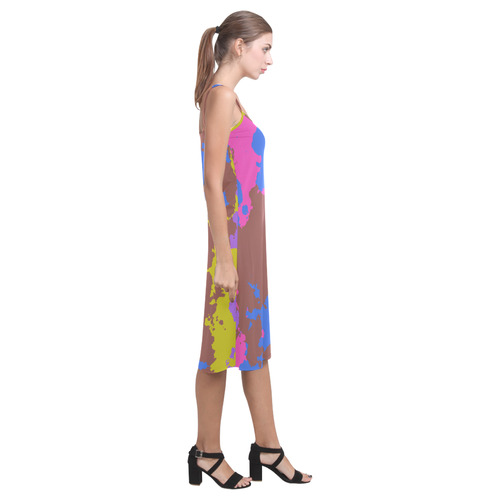 Retro texture Alcestis Slip Dress (Model D05)