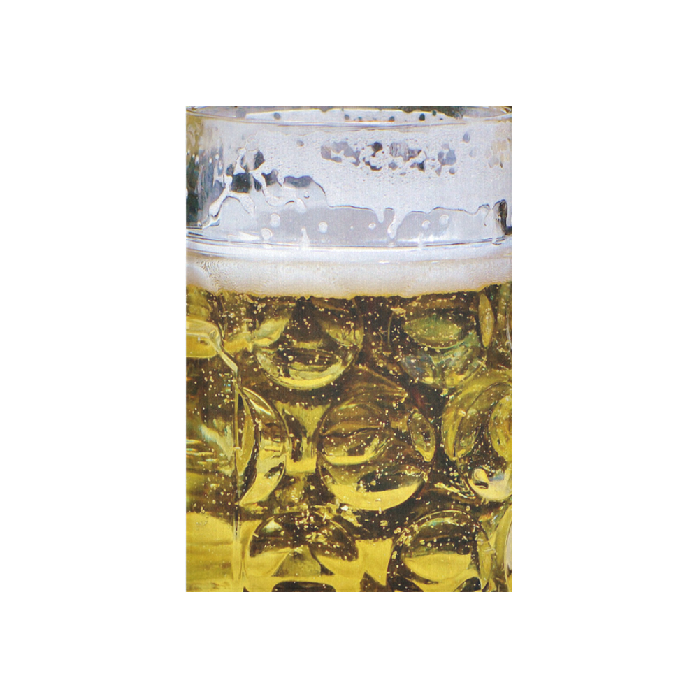 Photography - real GLASS OF BEER Cotton Linen Wall Tapestry 40"x 60"