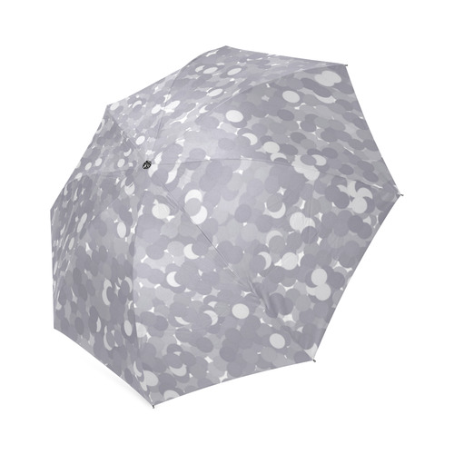 Lilac Gray Polka Dot Bubbles Foldable Umbrella (Model U01)