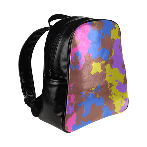 Retro texture Multi-Pockets Backpack (Model 1636)