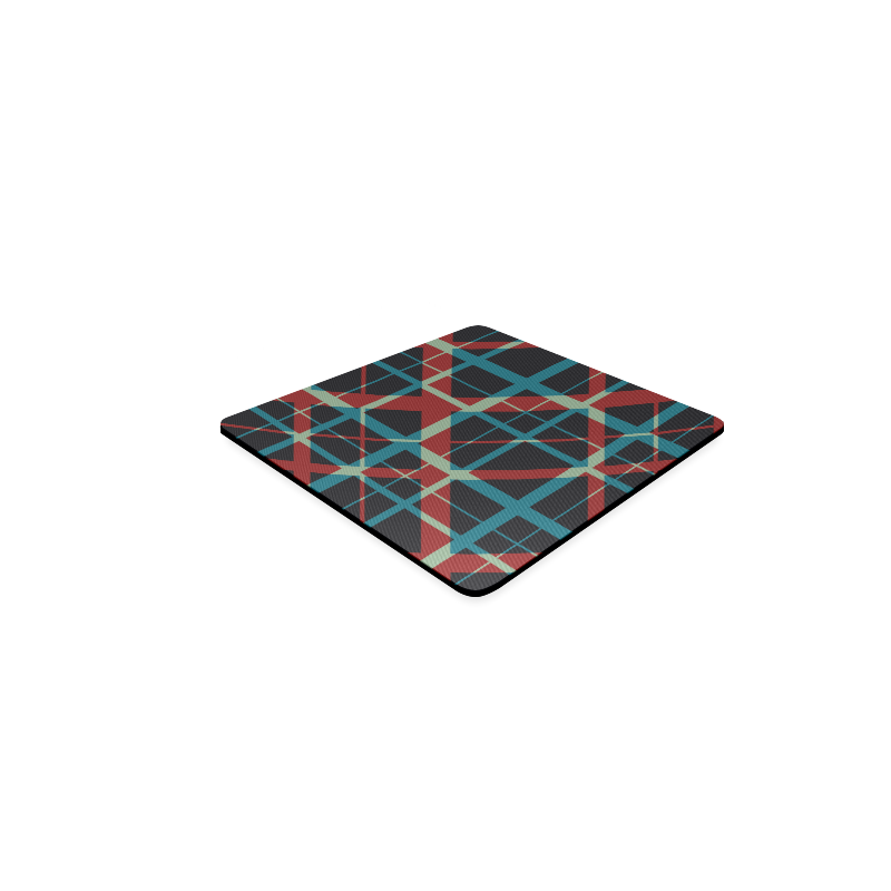 Plaid I pattern hipster style Square Coaster