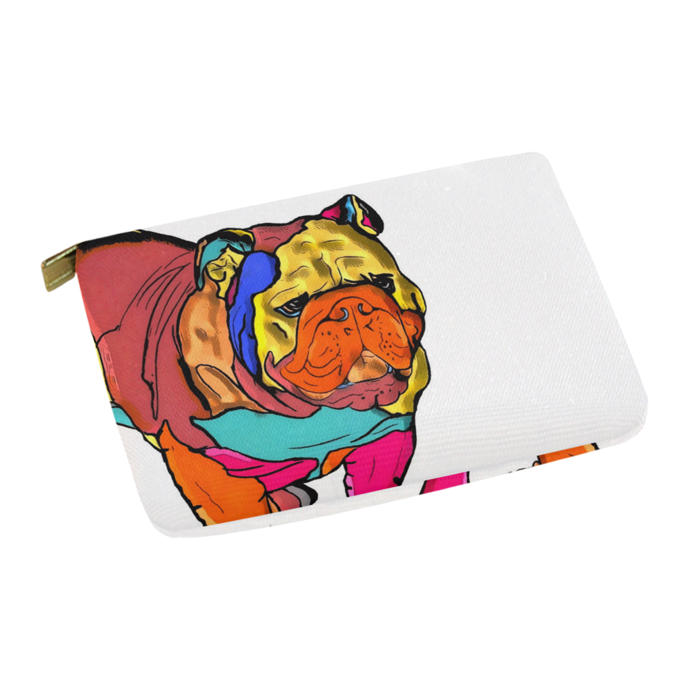 Bulldog Popart by Nico Bielow Carry-All Pouch 12.5''x8.5''