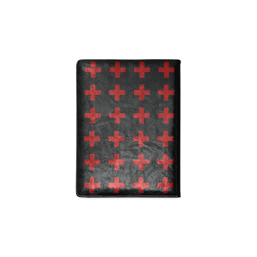 Punk Rock style red Crooses pattern design Custom NoteBook B5