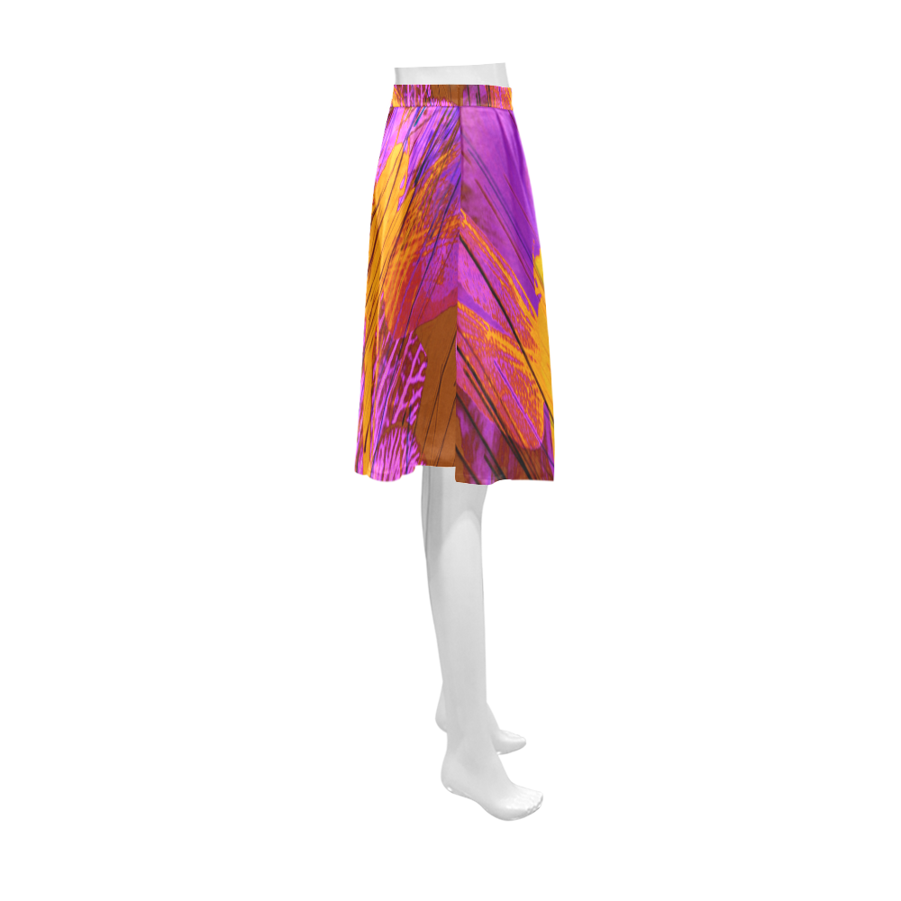 Dragonflies & Flowers Summer YY Athena Women's Short Skirt (Model D15)